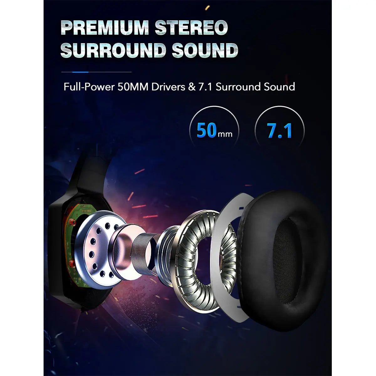 RUNMUS K LED Gaming Headset